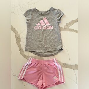 ADIDAS | Matching Sets | Adidas Baby Girl Cute Pink Shorts Size 4